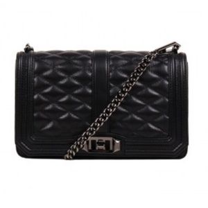 NWT -Rebecca Minkoff Love Crossbody Black/Gunmetal